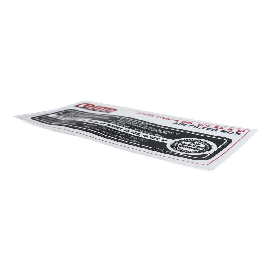 RestoTuner 1992-1995 Civic/Del Sol EX & Si Air Filter Box Replacement Decal RST-DCL-01-25