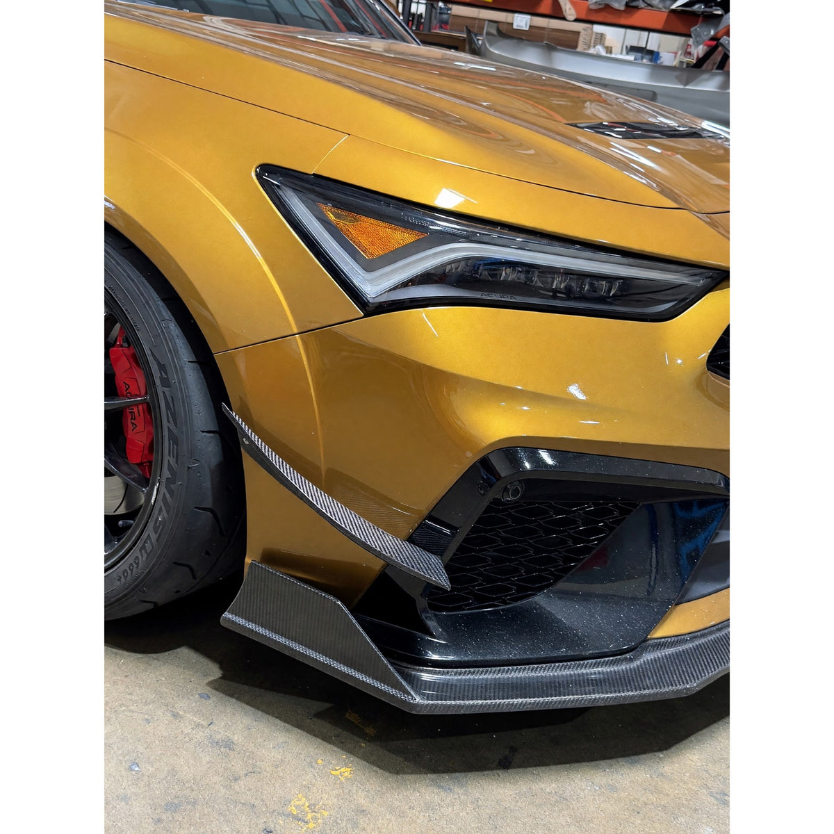 APR Carbon Fiber Front Bumper Canards for DE5 Integra Type S