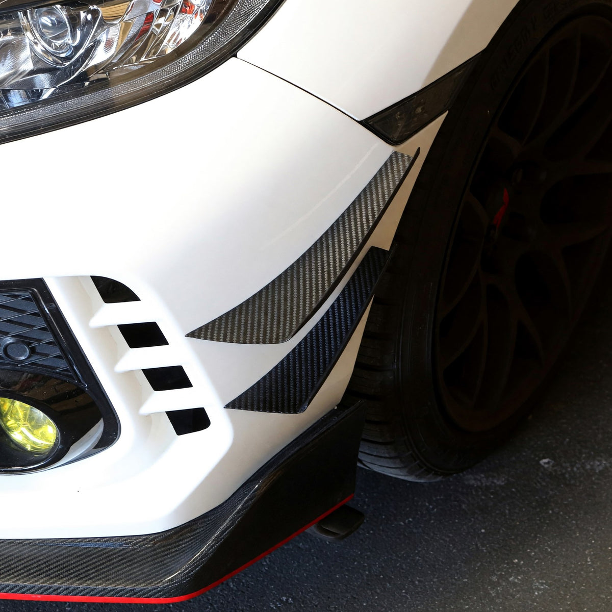 APR Carbon Fiber Front Canards for FK8 Civic Type R