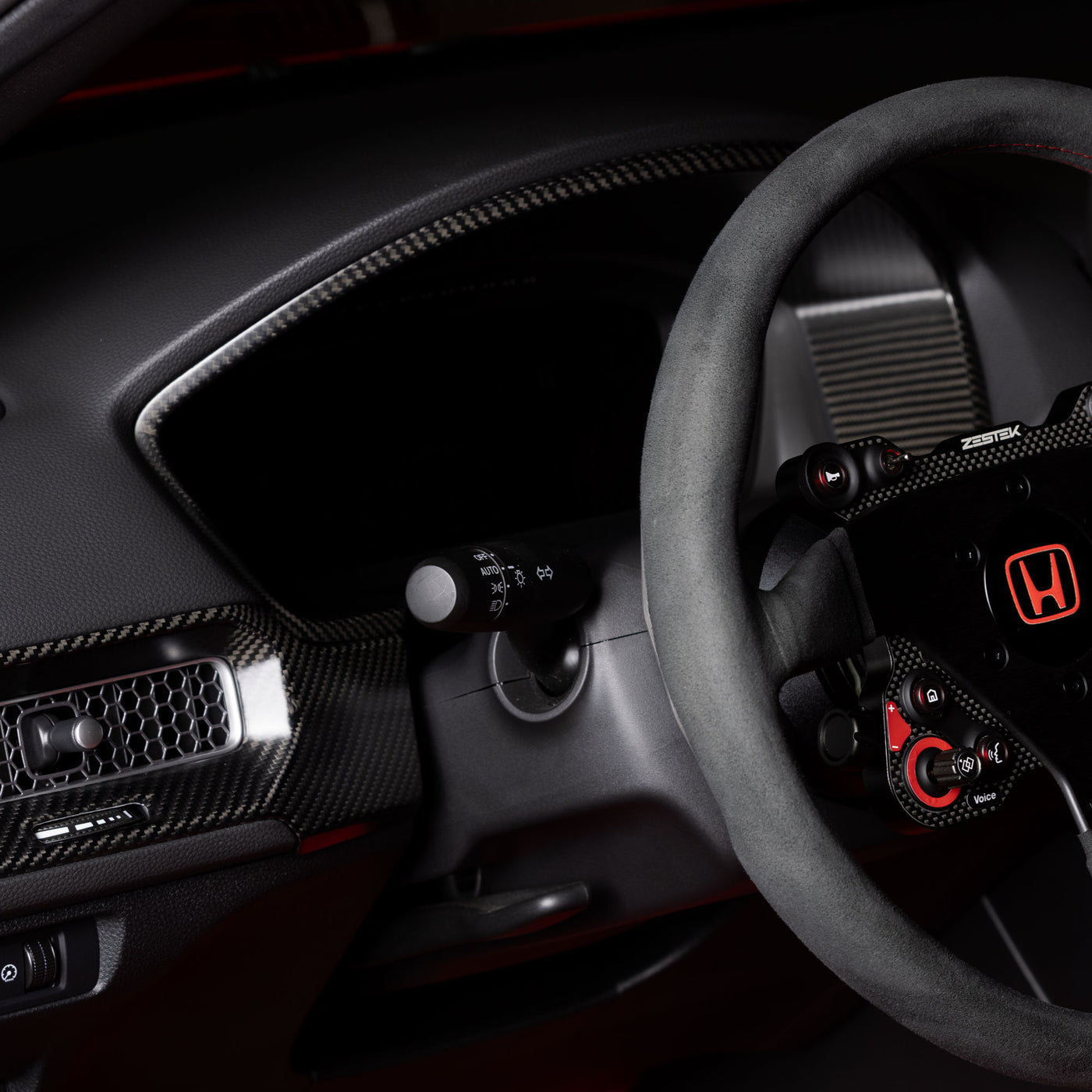 Create Carbon Dry Carbon FL5 Type R Gauge Cluster Cover · Hybrid Racing