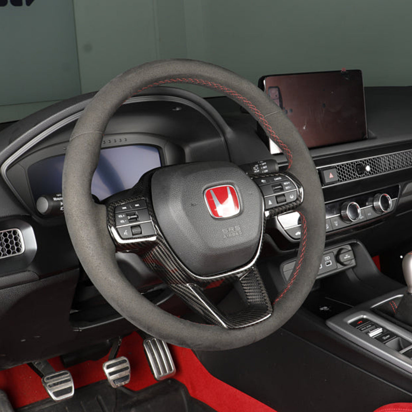 Create Carbon Dry Carbon FL5 Type R Steering Wheel Trim · Hybrid Racing