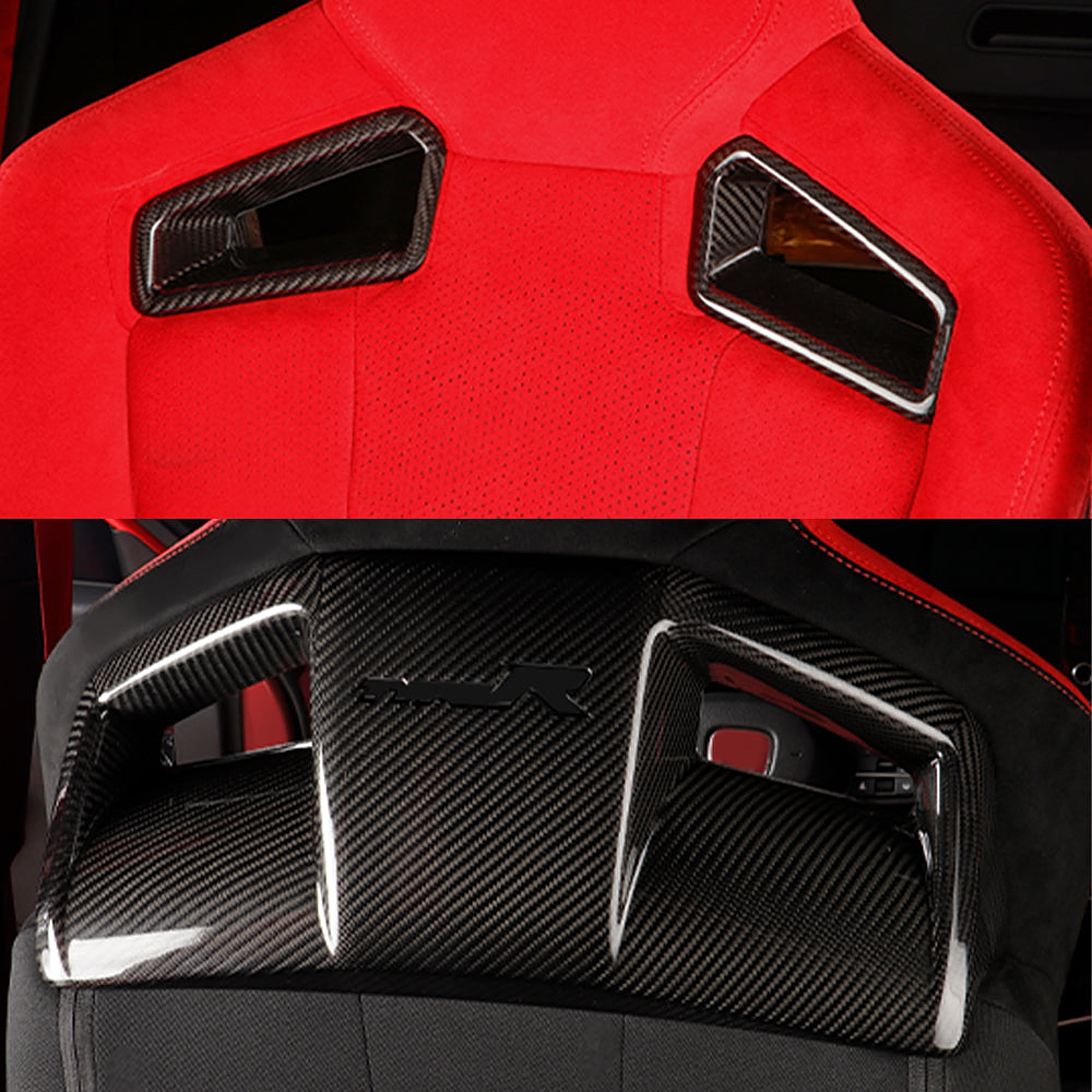 Create Carbon Dry Carbon FL5 Type R Front Seat Back Covers · Hybrid Racing