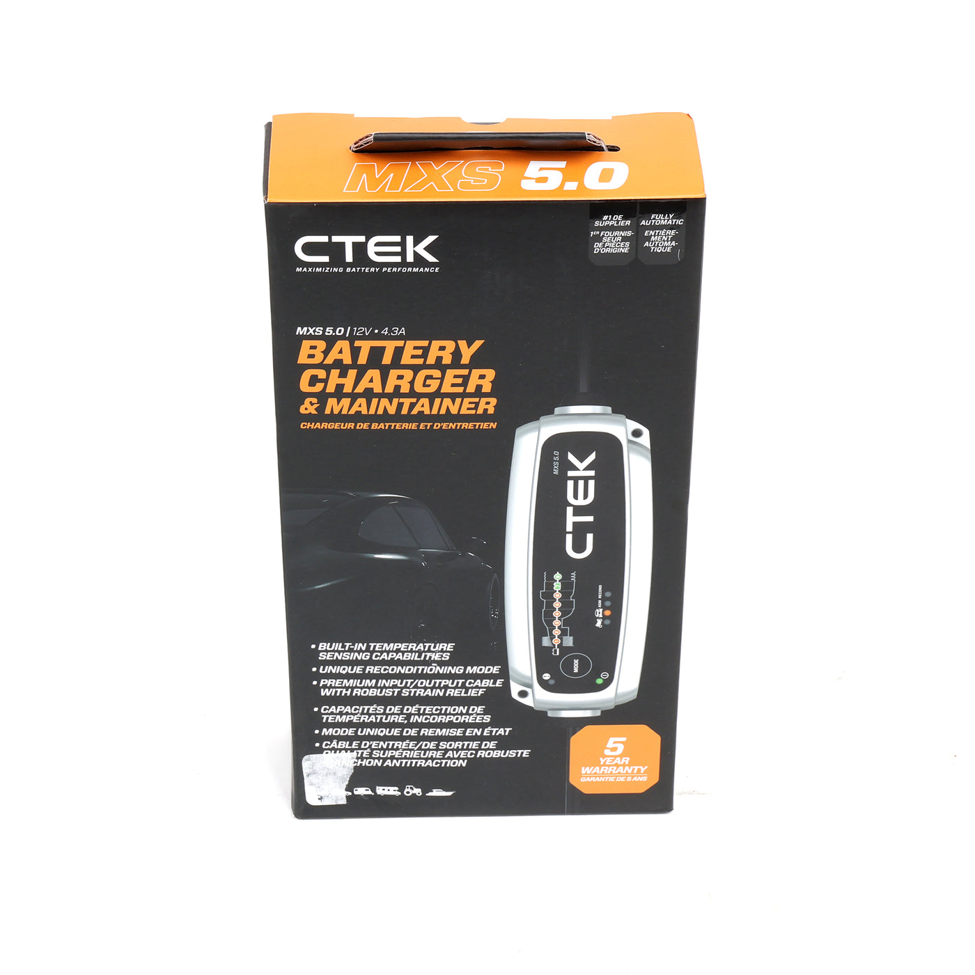 CTEK MXS 5.0 Universal Battery Charger and Maintainer