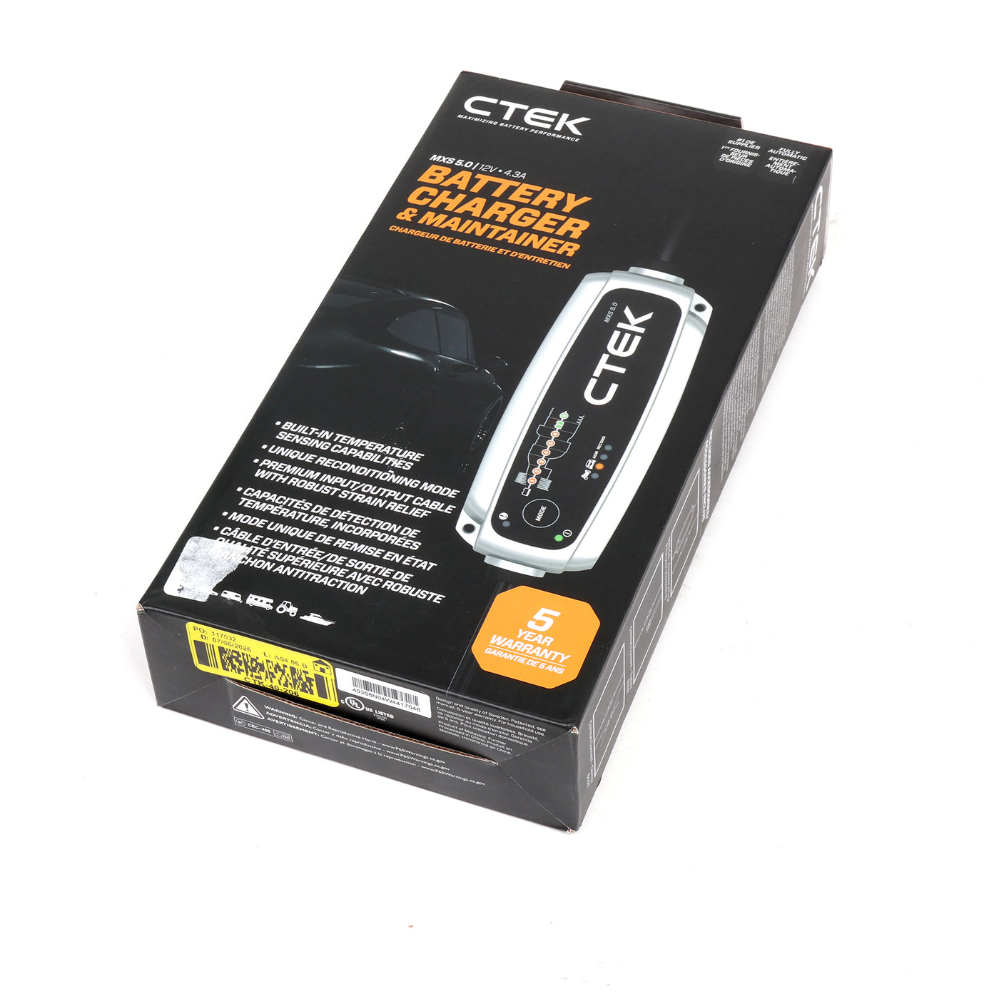 CTEK MXS 5.0 Universal Battery Charger and Maintainer