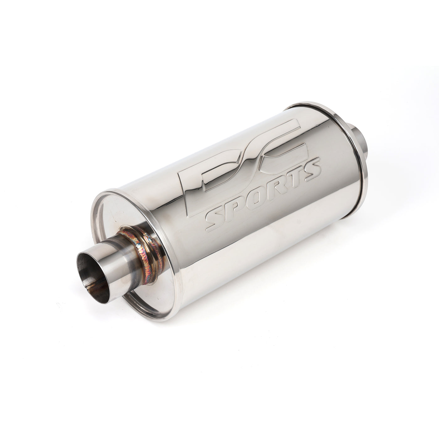 DC Sports Universal Round Muffler 2.5" Inlet / 2.5" Outlet