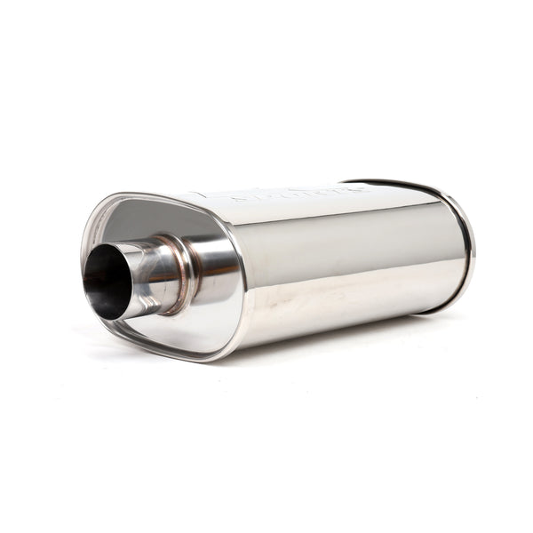 DC Sports Universal Oval Muffler 2.5" Inlet 2.5" Outlet