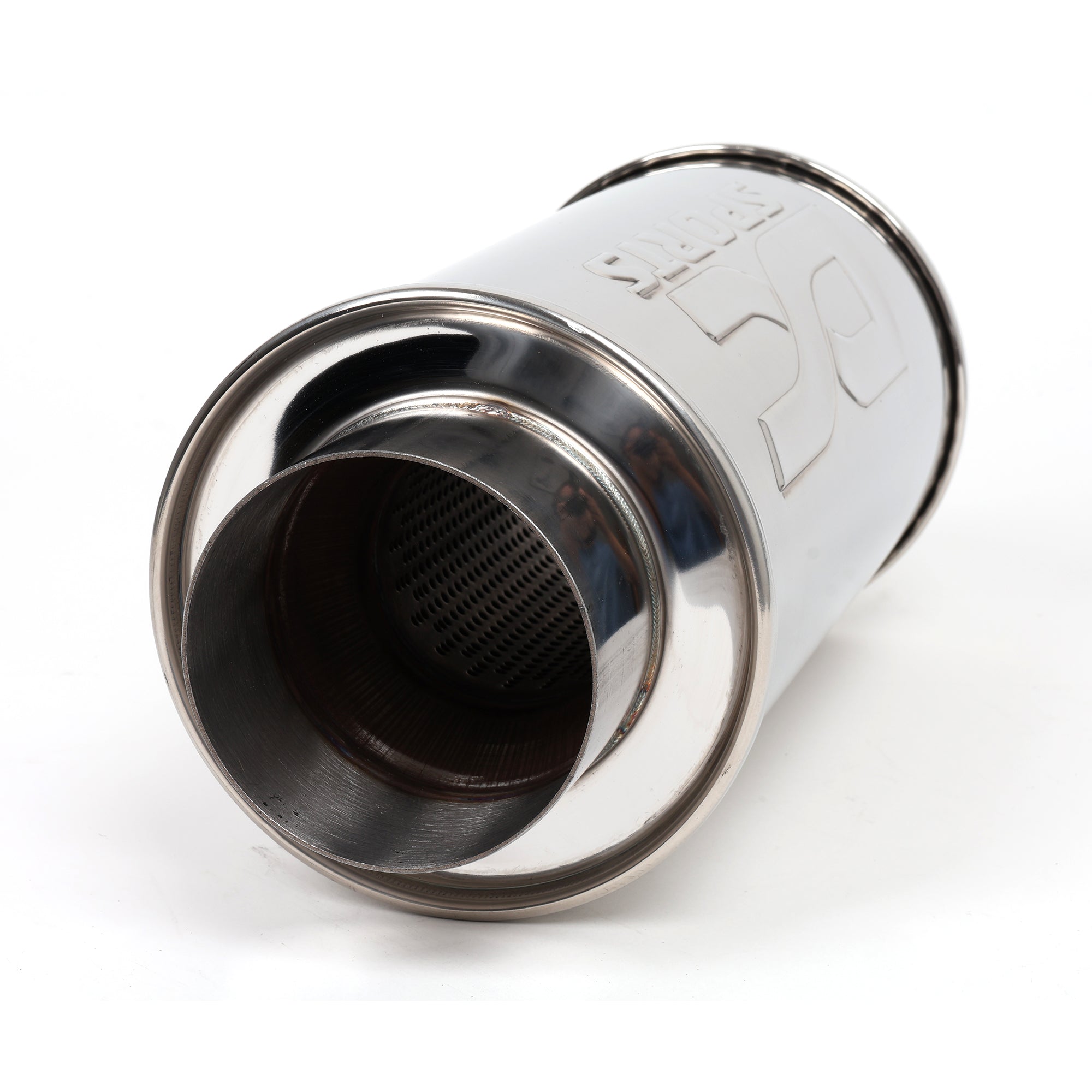 DC Sports Universal Round Muffler 3" Inlet / 4" Outlet
