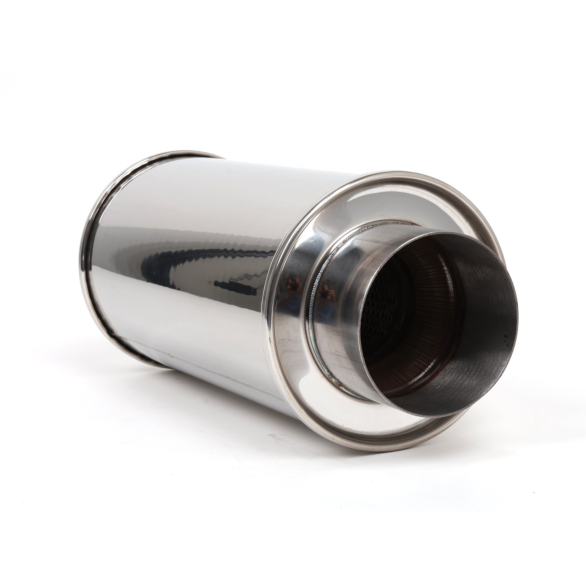 DC Sports Universal Round Muffler 3" Inlet / 4" Outlet