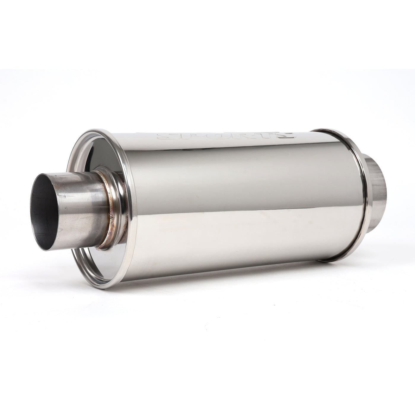 DC Sports Universal Round Muffler 3" Inlet / 4" Outlet