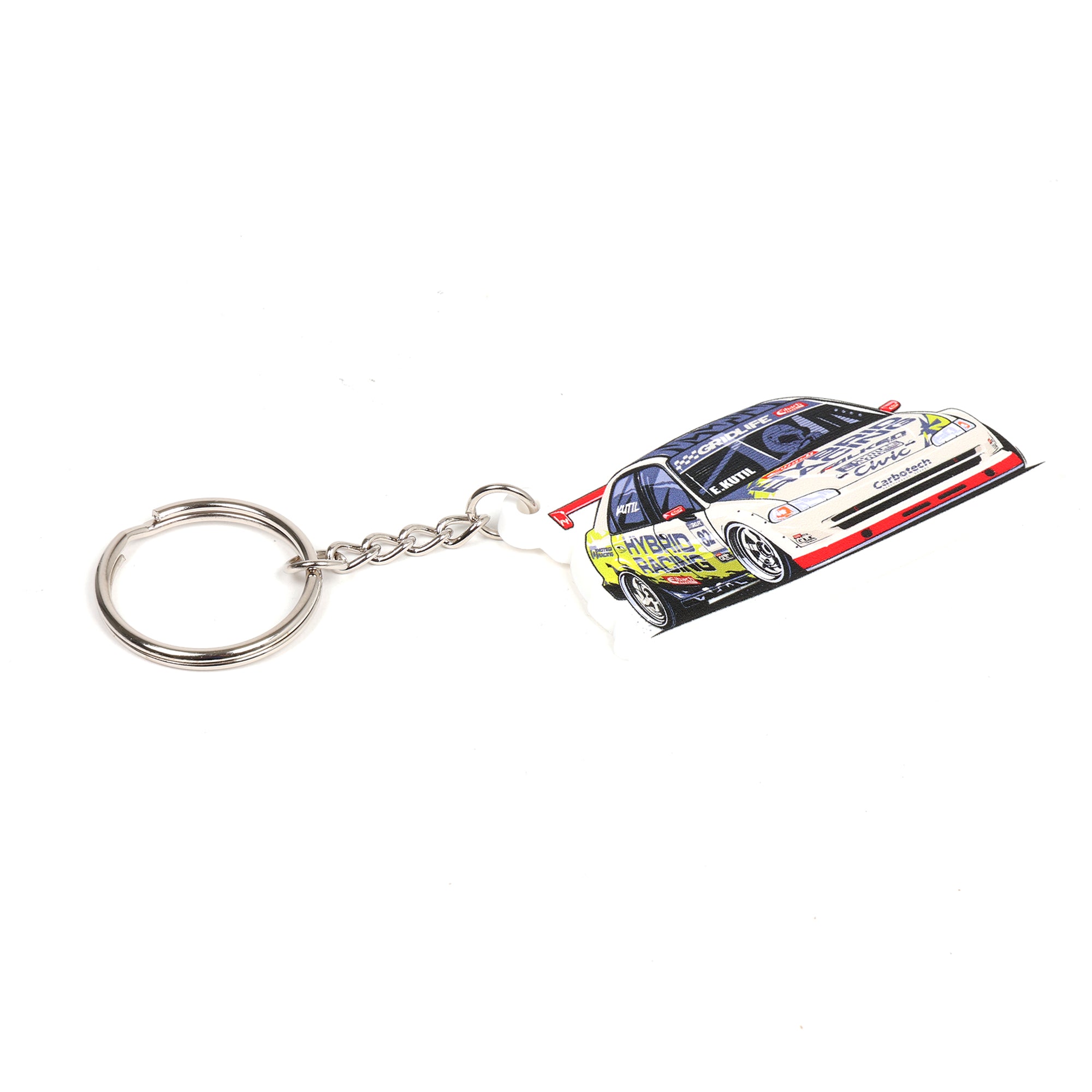 Eric Kutil Racing 2026 Super Touring Civic Keychain · Hybrid Racing