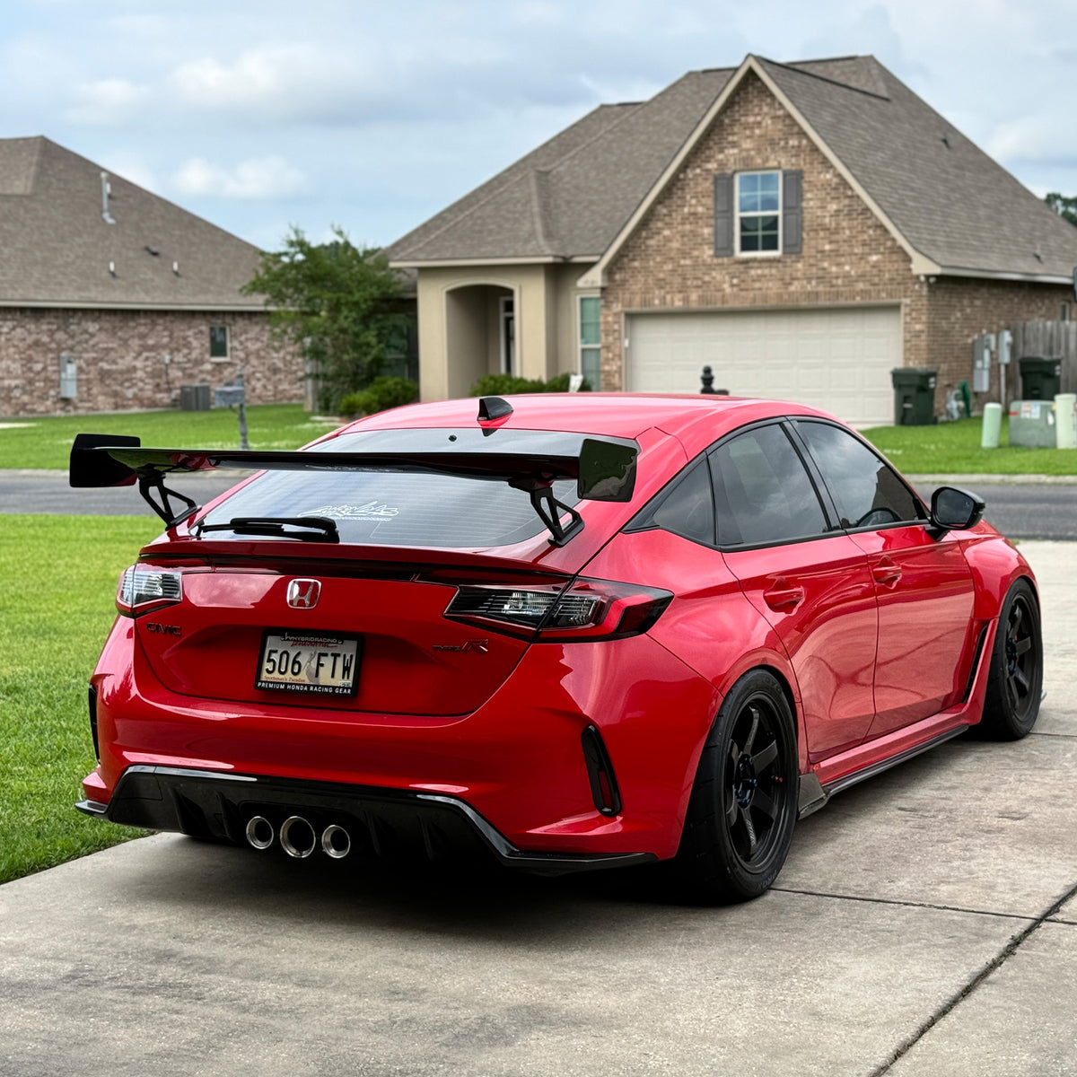 Garage Unique Carbon Fiber Rear Wing (23+ Civic Type-R) · Hybrid Racing