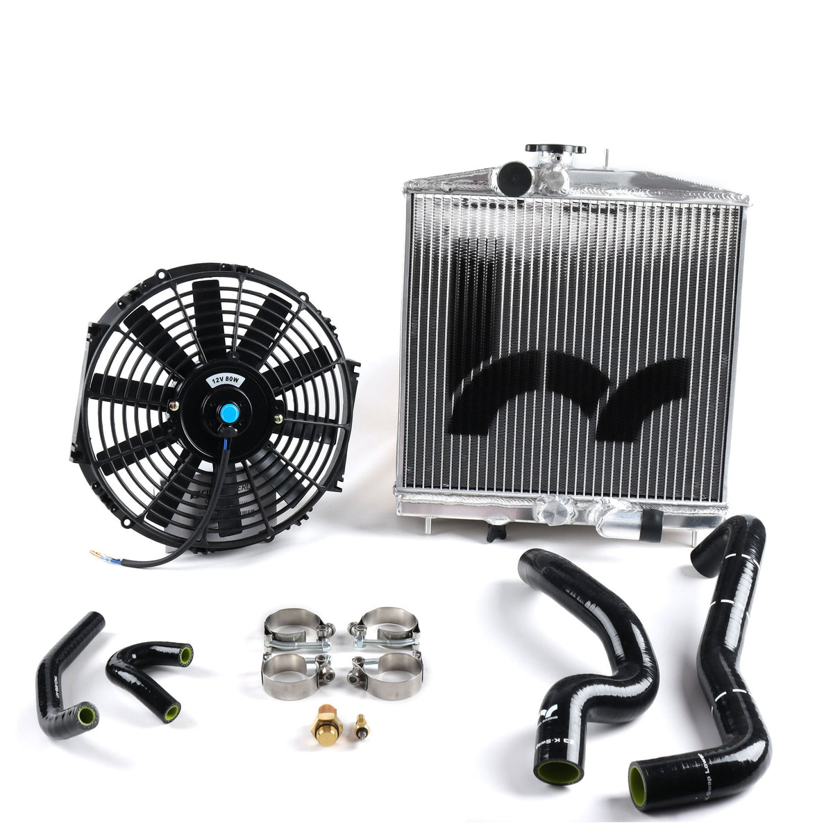 Hybrid Racing K-Swap Cooling Package Half-Size Rad (EK Civic K20Z3/K24 ...