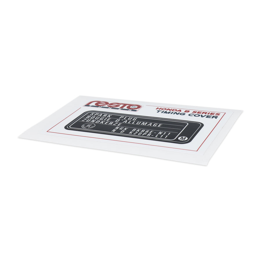 RestoTuner B Series Timing Cover Replacement Decal