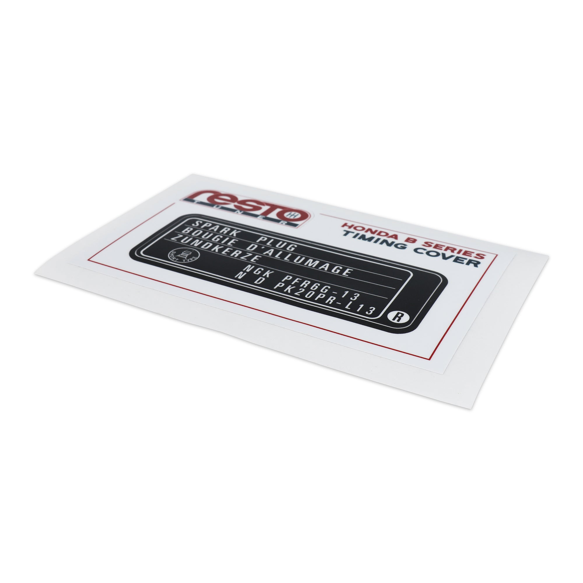 RestoTuner B Series Timing Cover Replacement Decal