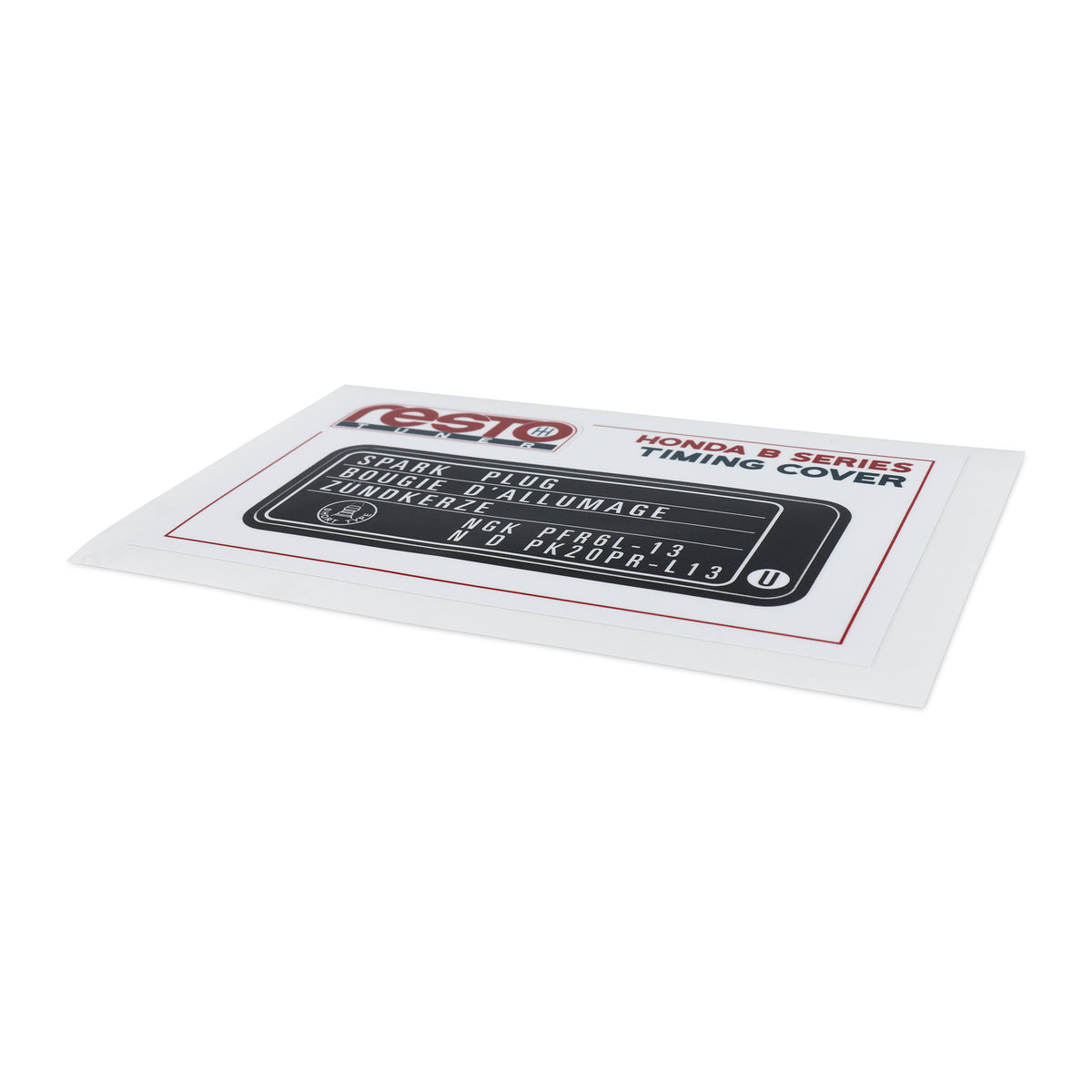 Engine Timing Sticker RestoTuner B Series Timing Cover Replacement Decal · Hybrid Racing