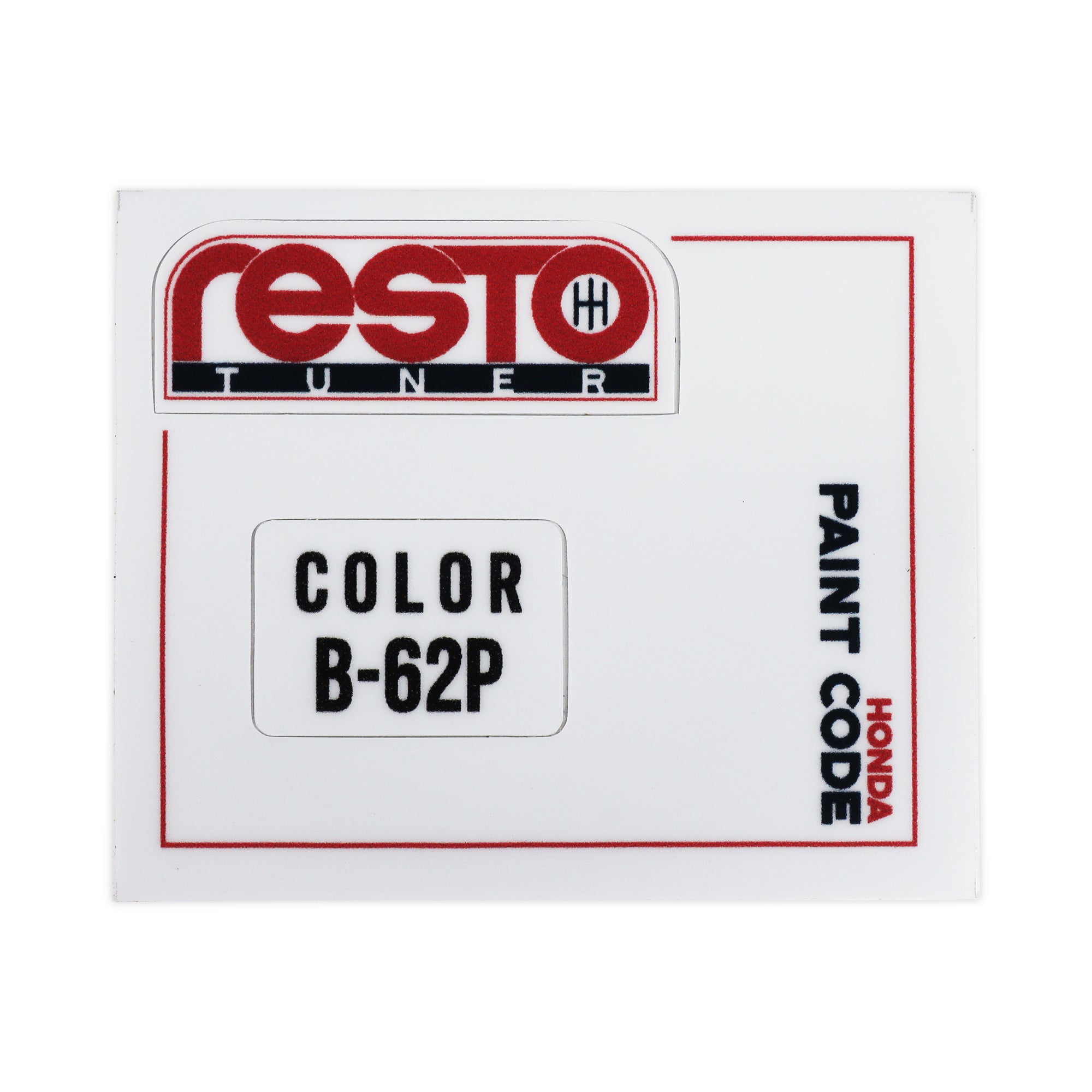 RestoTuner Honda Paint Code Replacement Decals