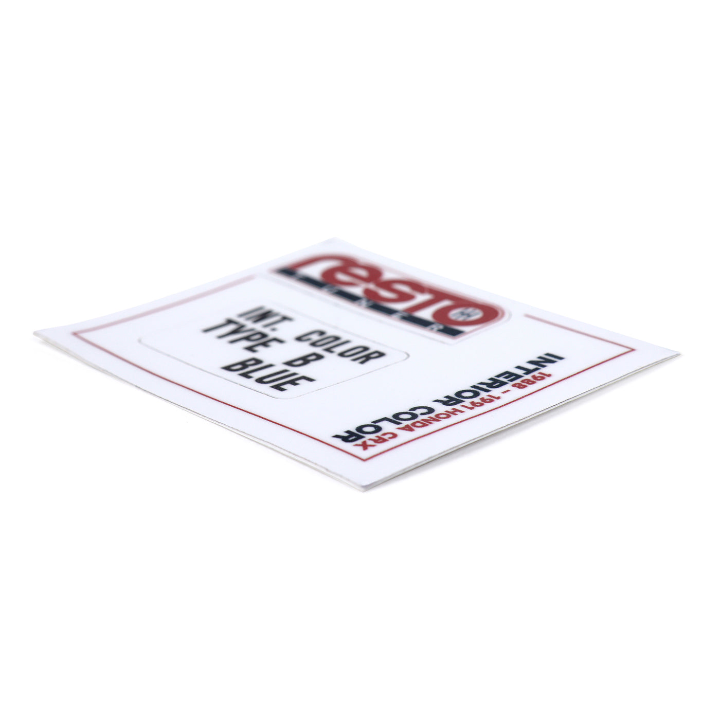 RestoTuner Honda Paint Code Replacement Decals - Interior Color