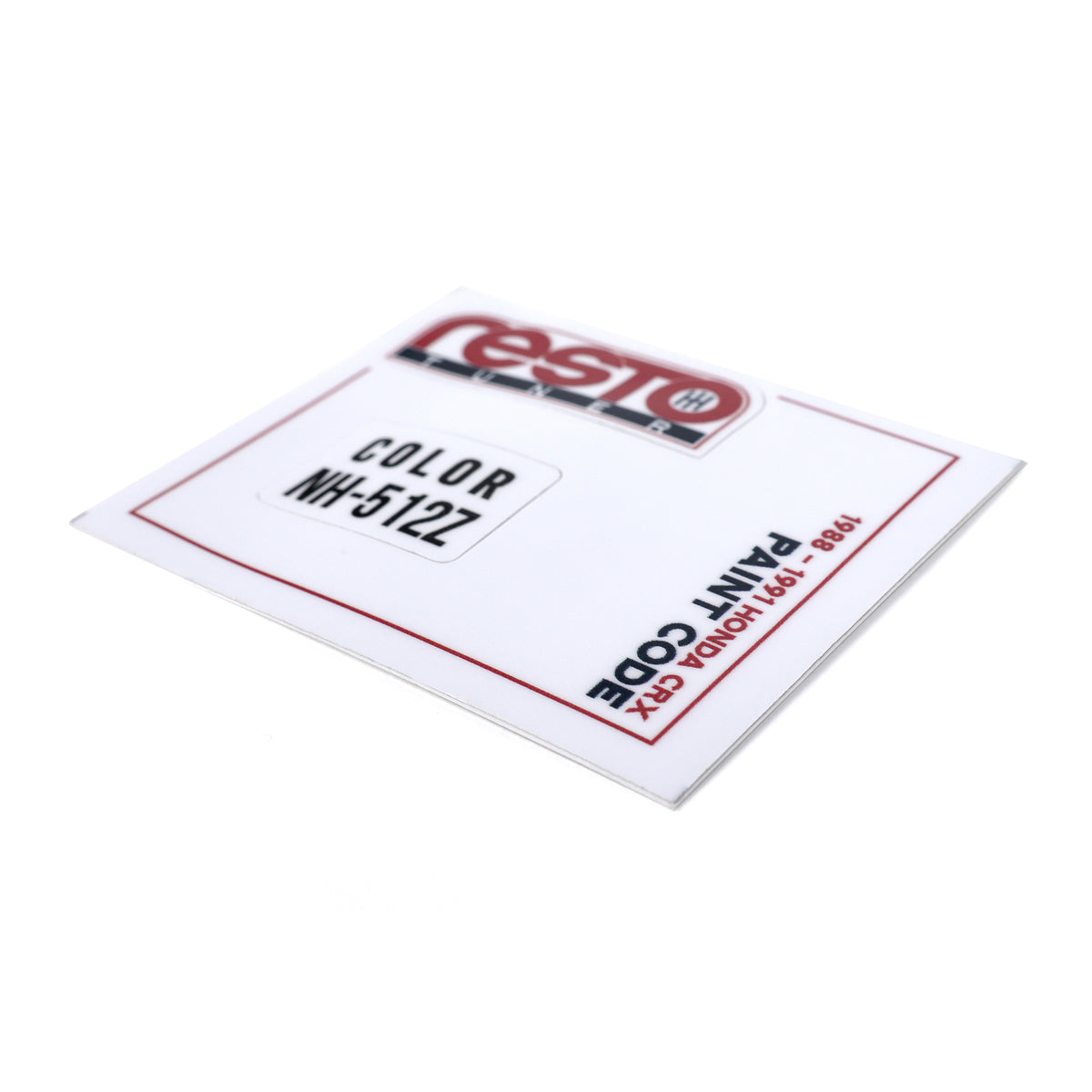 RestoTuner Honda Paint Code Replacement Decals
