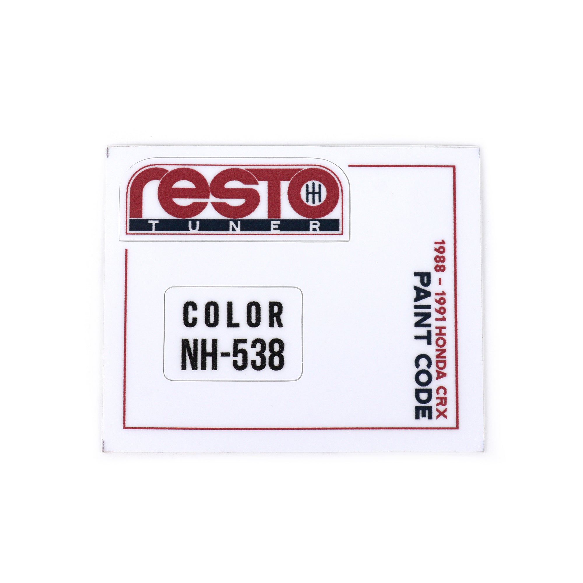 ☆k.honda-dec.25_paint☆ RestoTuner Honda Paint Code Replacement Decals · Hybrid Racing