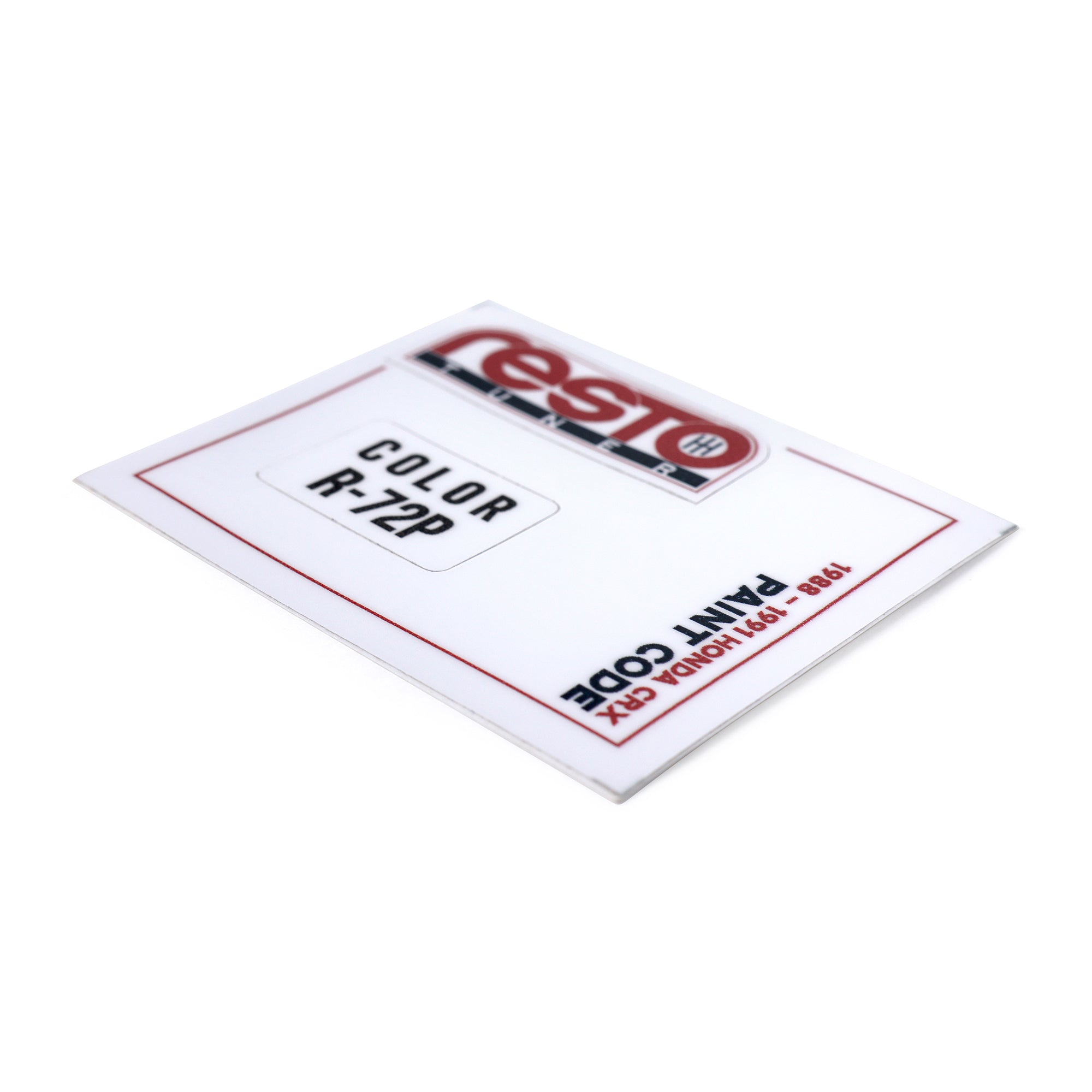 RestoTuner Honda Paint Code Replacement Decals