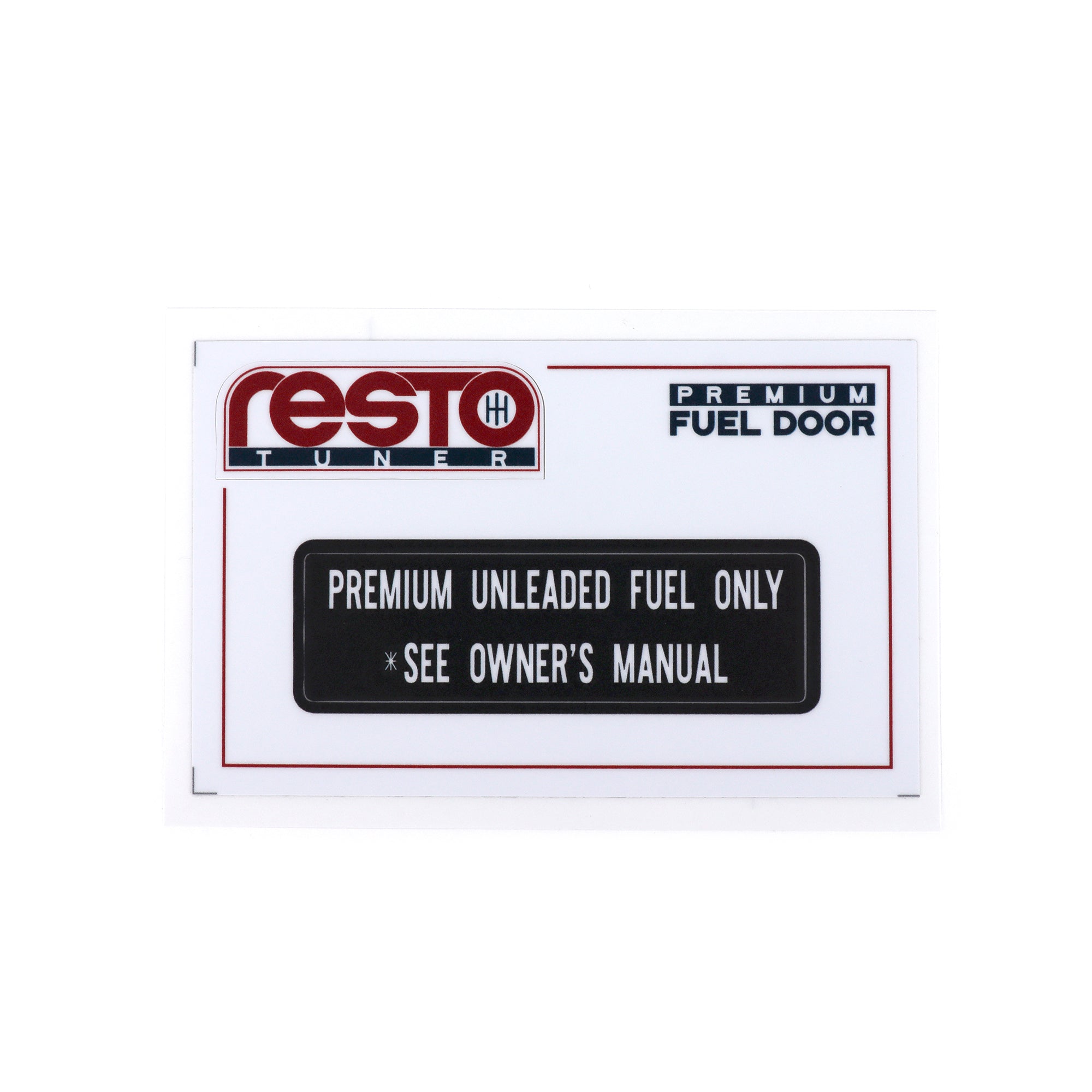 RestoTuner Honda & Acura Fuel Door Replacement Decal