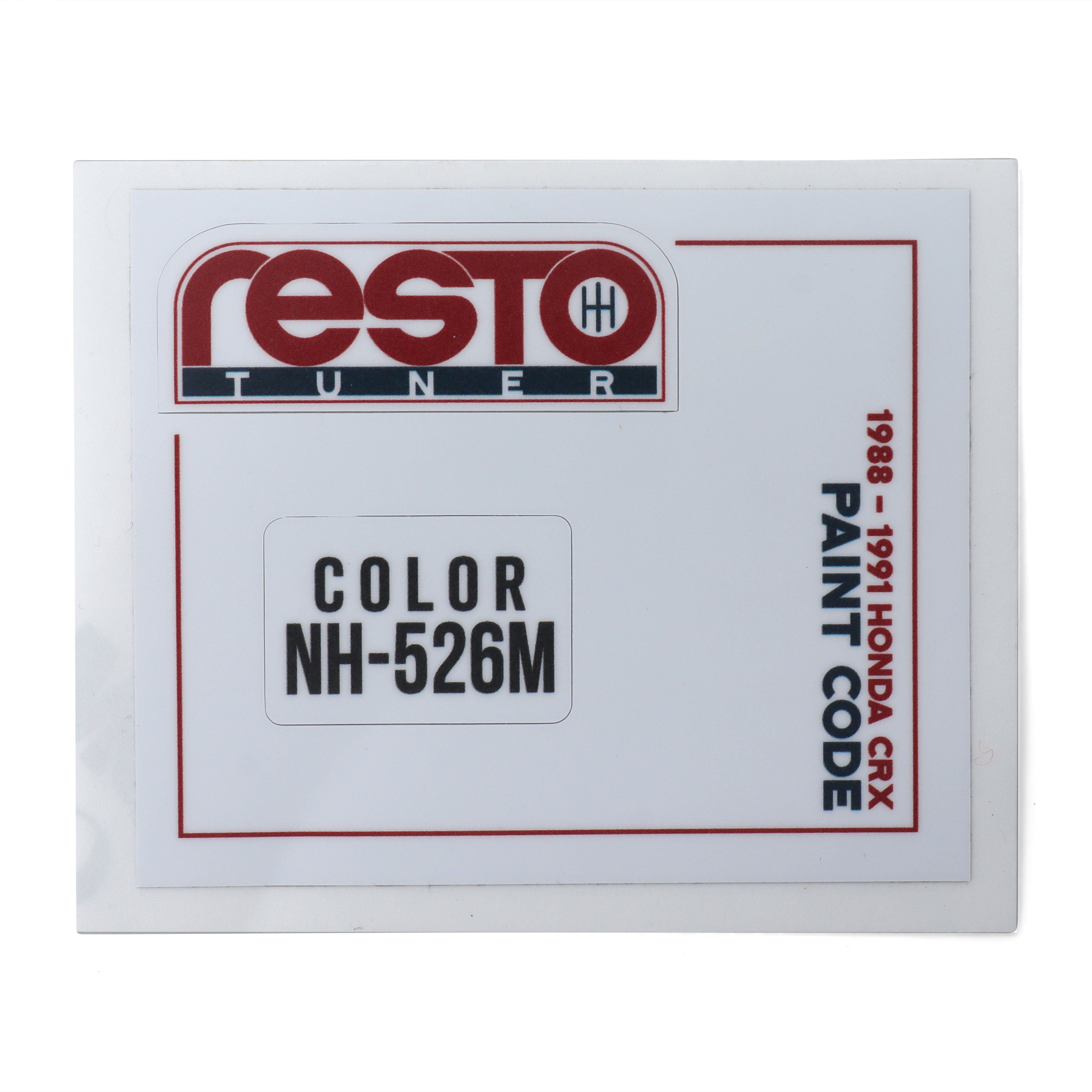 RestoTuner Honda Paint Code Replacement Decals