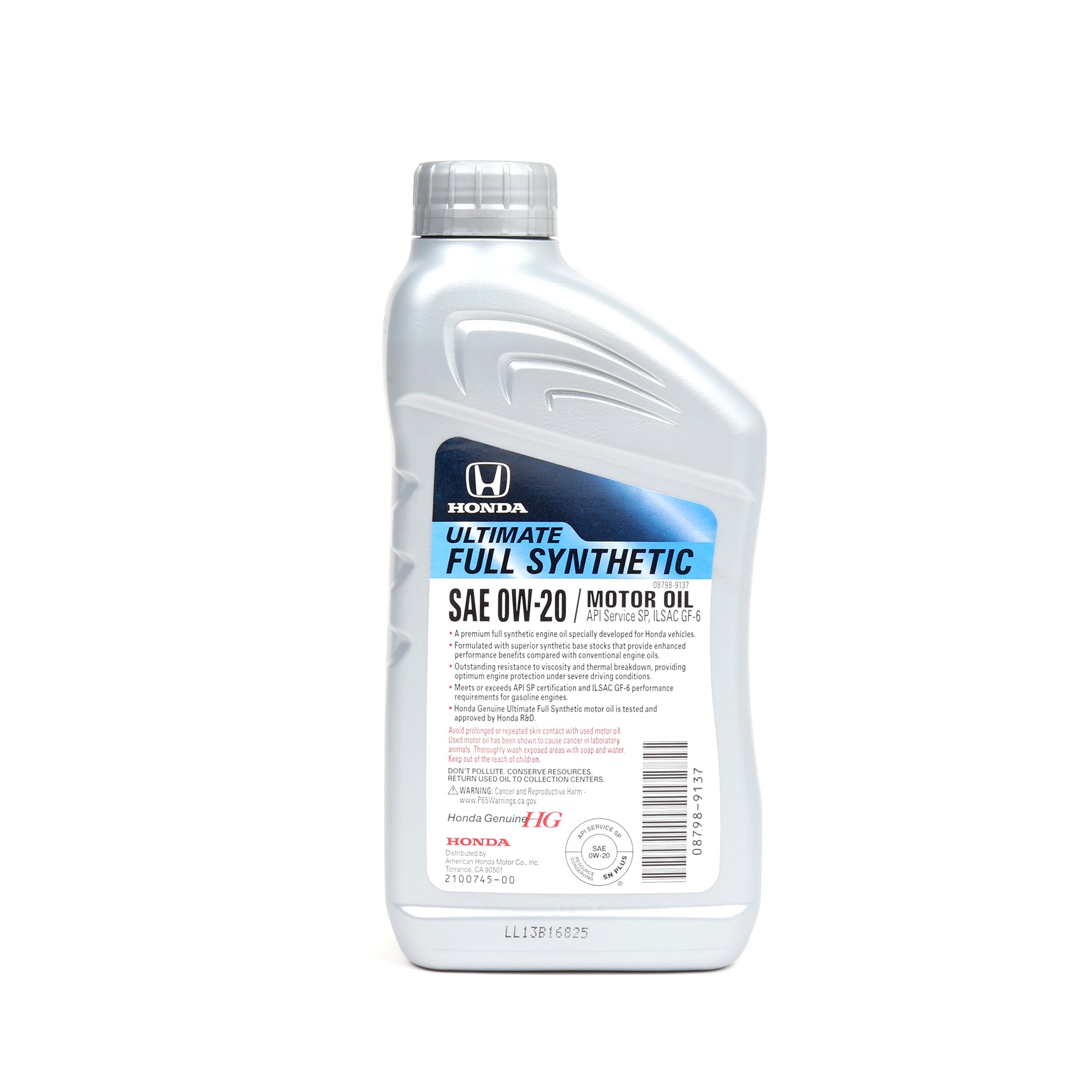 Honda Full Synthetic 0W-20 Oil 08798-9163