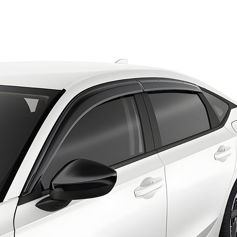 Honda Black Molding Window Visors for 2023-2026 Civic Hatch