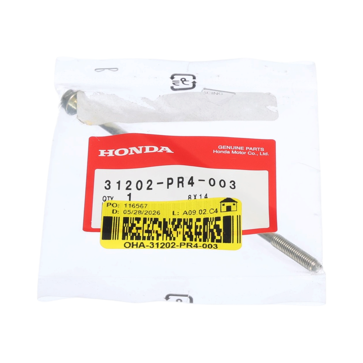 Honda B18/C32B/F22C/K20A Starter Mounting Bolt 31202-PR4-003