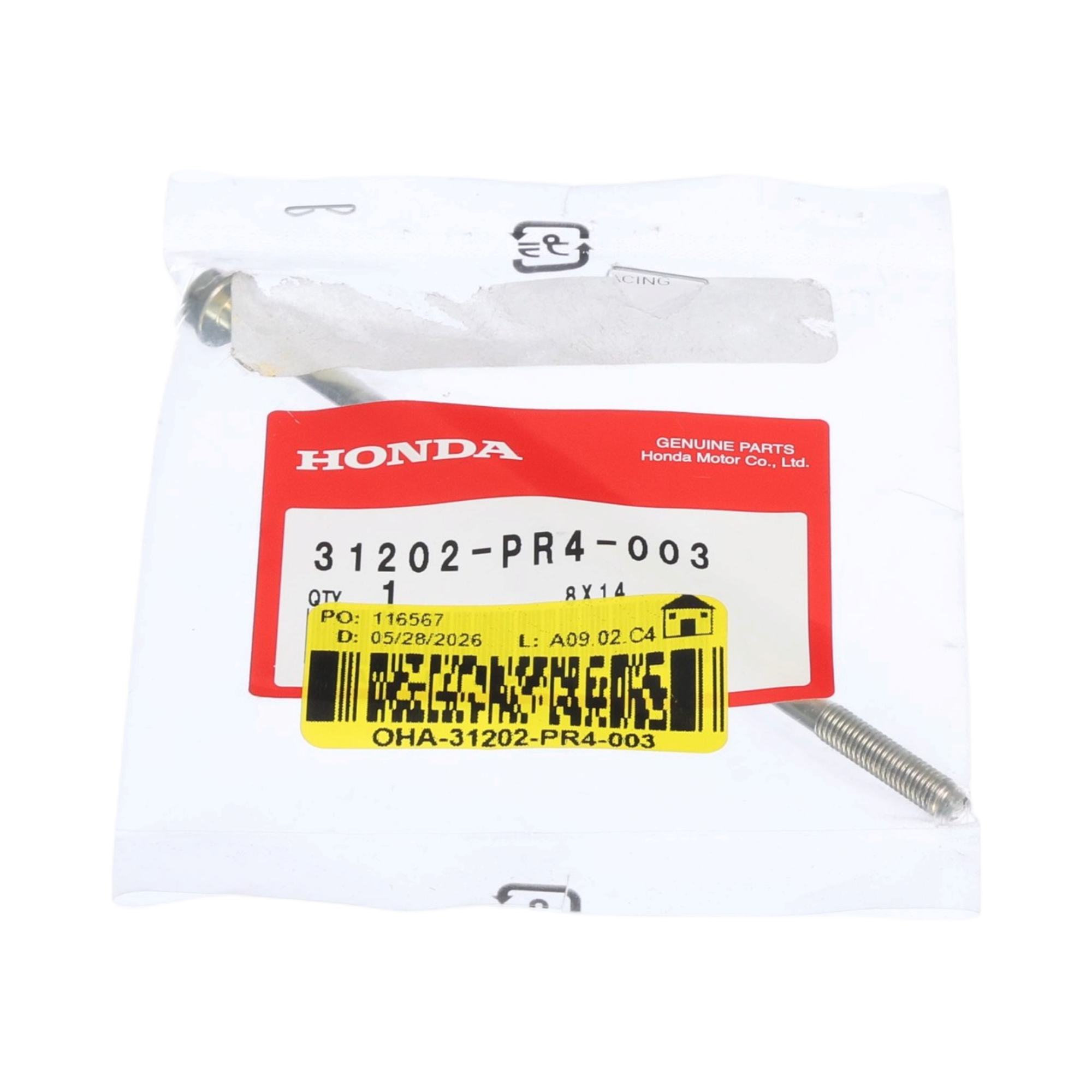 Honda B18/C32B/F22C/K20A Starter Mounting Bolt 31202-PR4-003