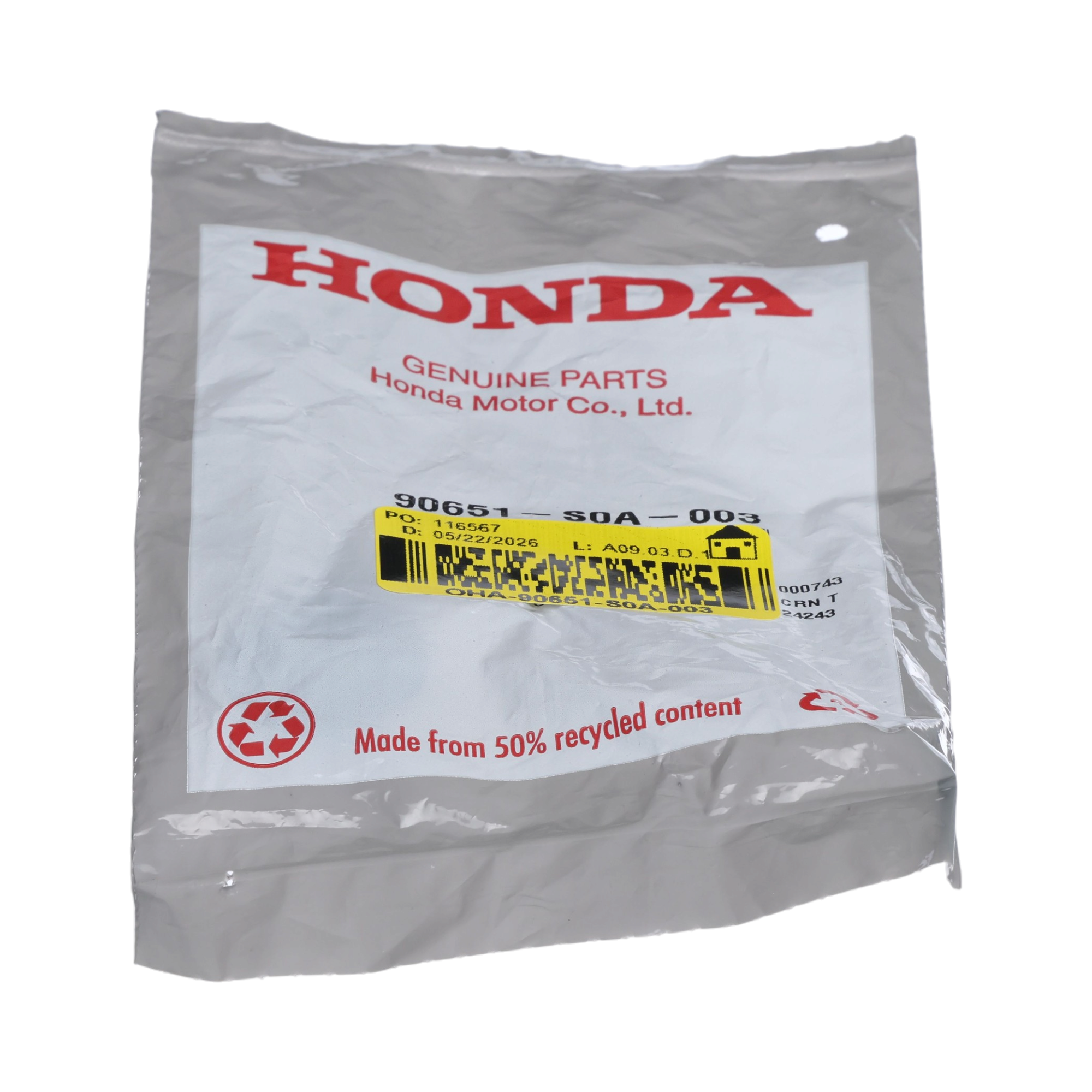 Honda Reinforcement Beam Bolt Head Cap 90651-S0A-003