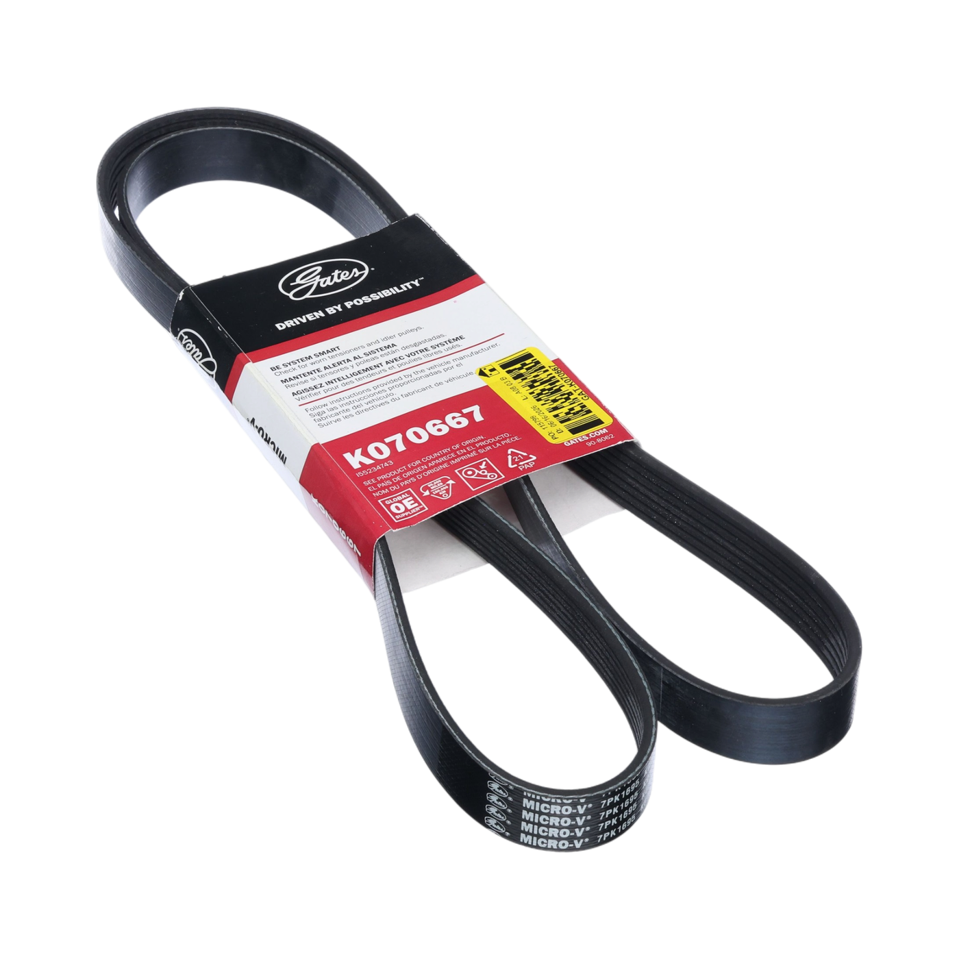 Gates Micro-V Serpentine Belt for 12-15 Civic Si/13-15 ILX