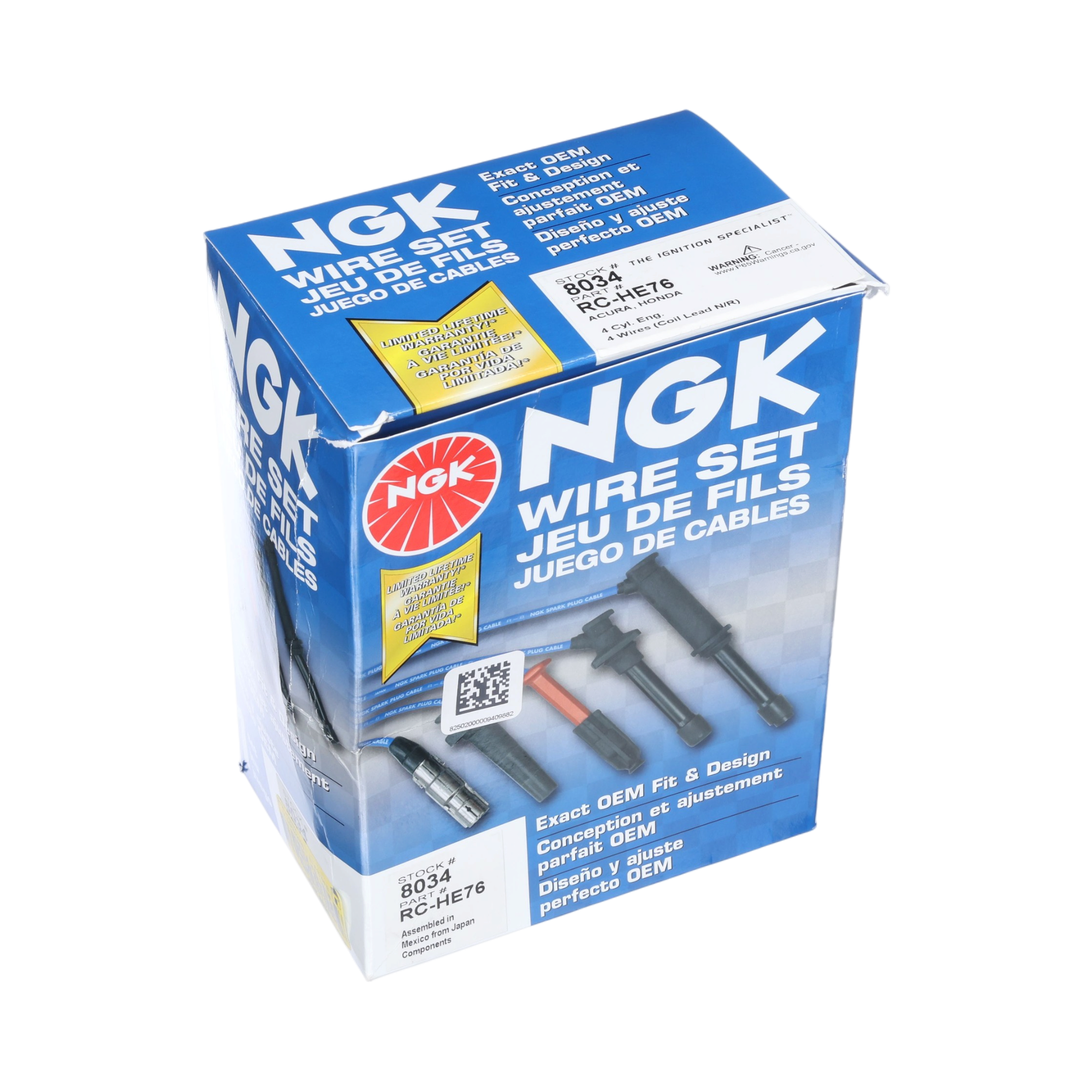 NGK Spark Plug Wire Set for 92-00 Civic D Series