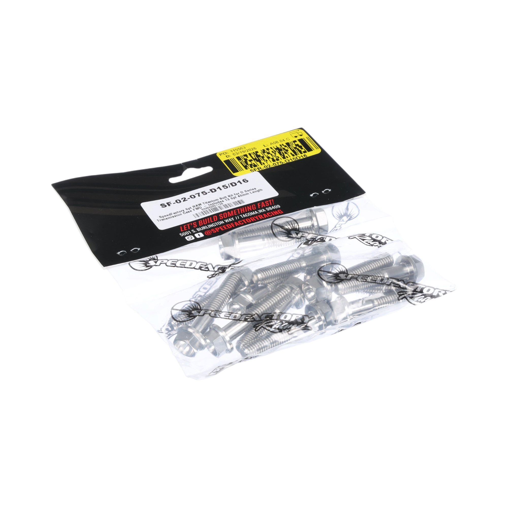SpeedFactory Titanium Transmission Case Bolts for B/D/F/H/K