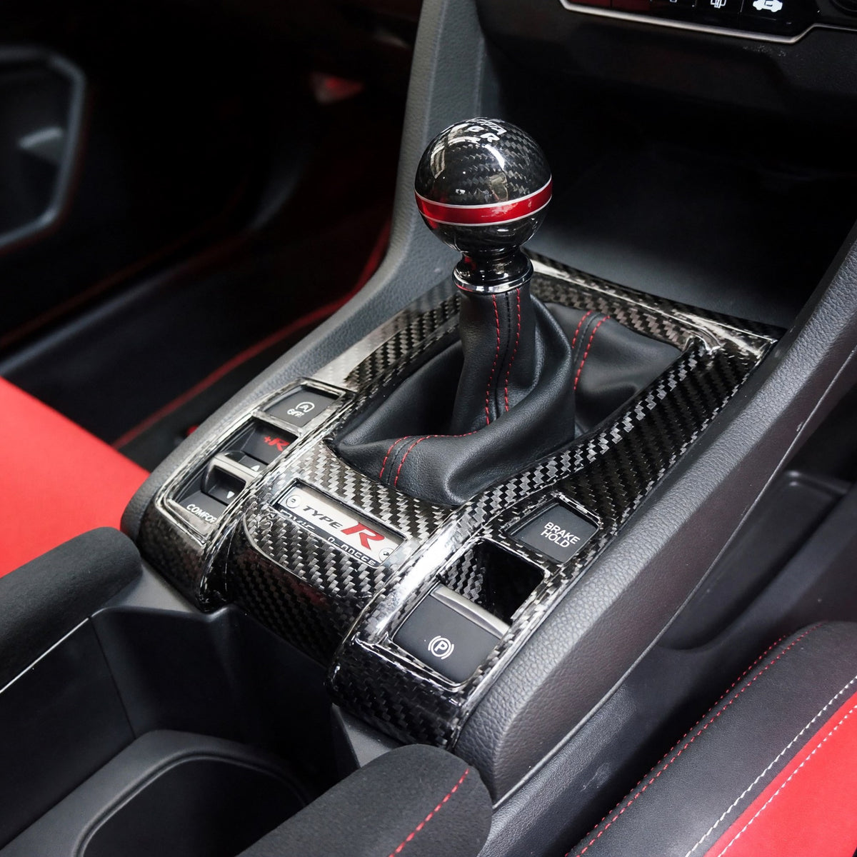 Revel Dry Carbon Shifter Panel Cover for FK8 Civic Type-R