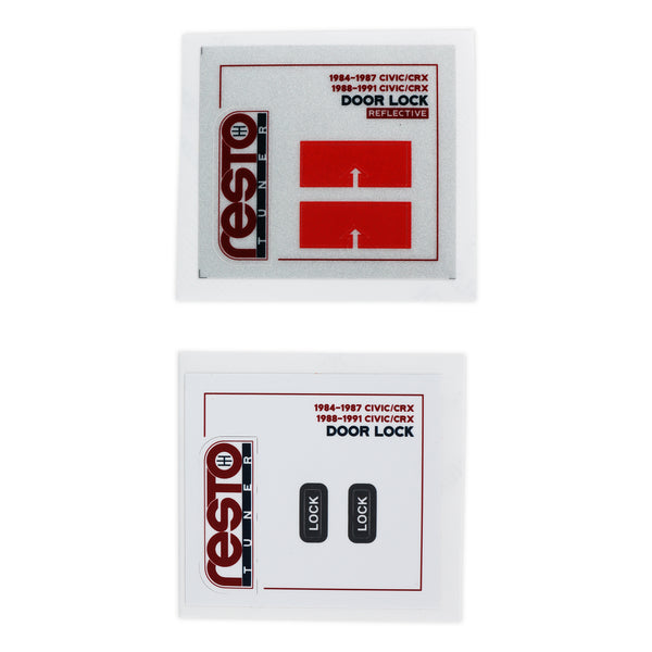 RestoTuner Replacement Door Handle Decals for 84-91 Civic/CRX