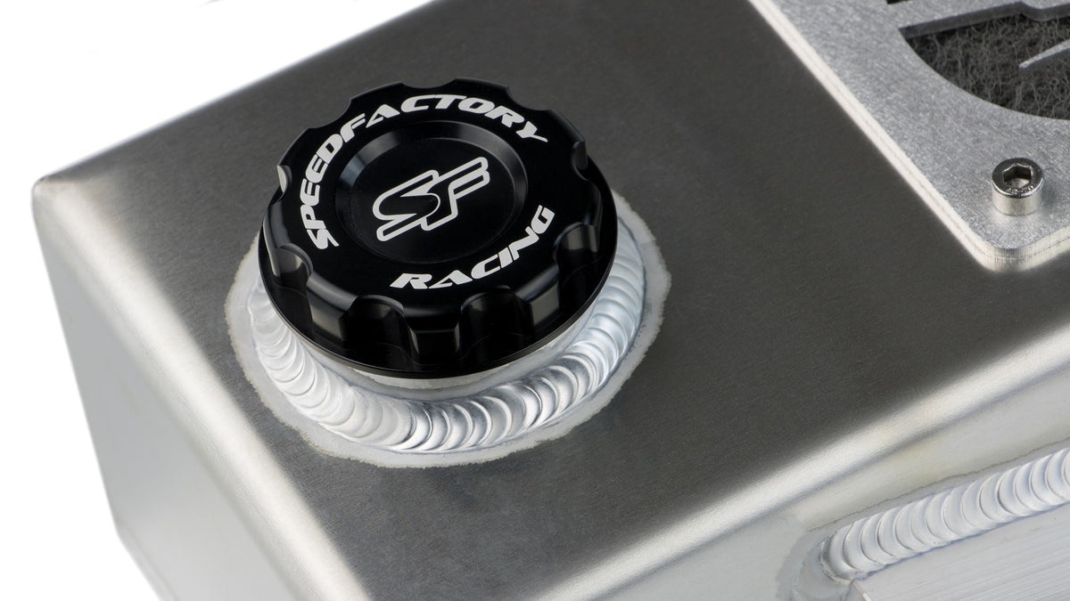 SpeedFactory Angled Oil Catch Can and Overflow Tank
