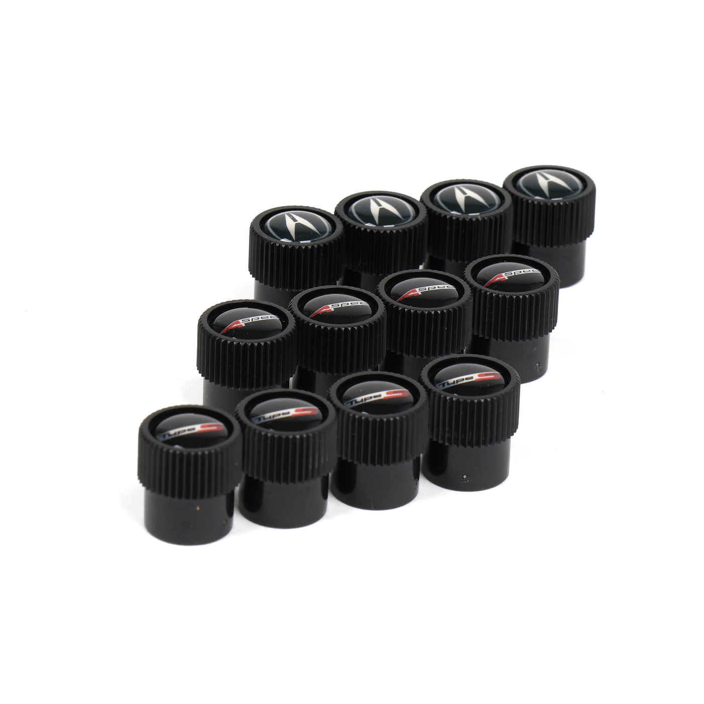Acura Black Valve Stem Caps 08W48-PL4-200C