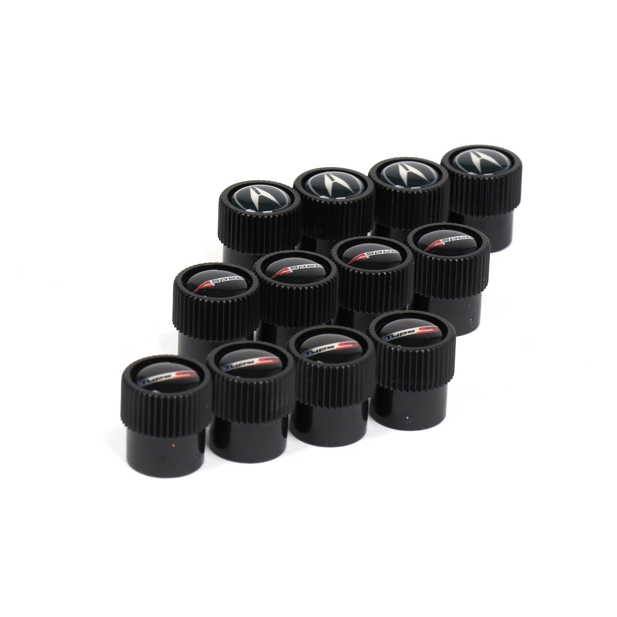 Acura Black Valve Stem Caps 08W48-PL4-200C