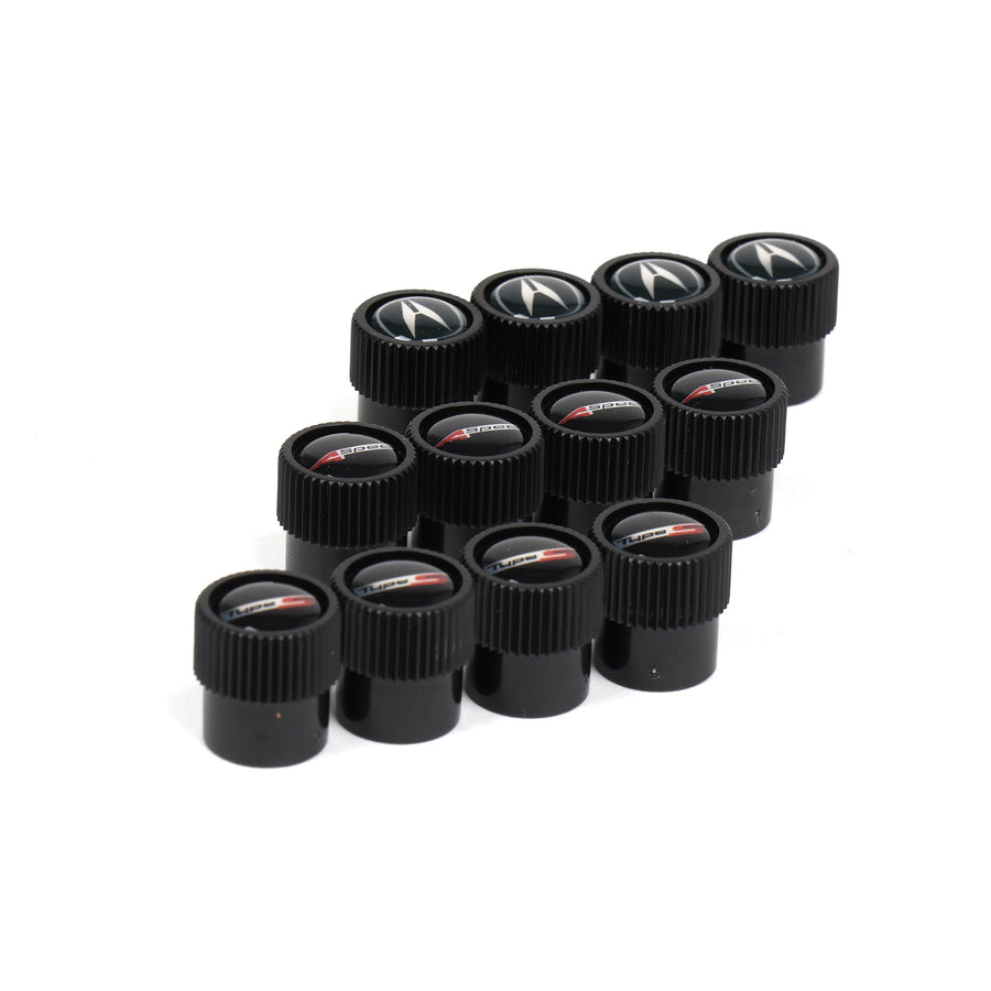 Acura Black Valve Stem Caps 08W48-PL4-200C