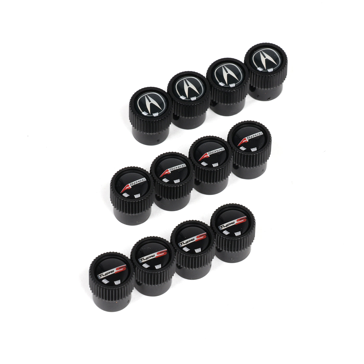 Acura Black Valve Stem Caps 08W48-PL4-200C