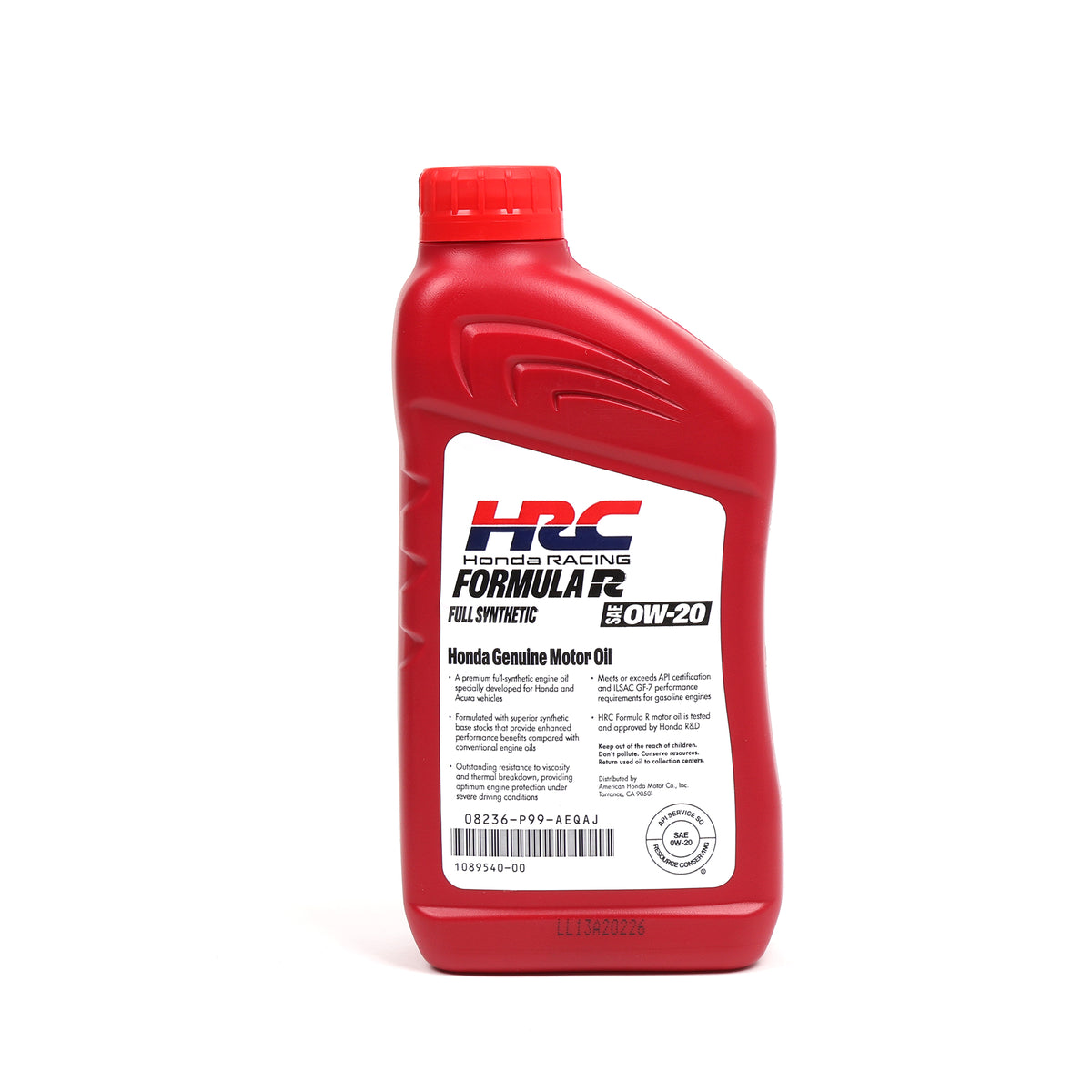Honda Formula R Motorsports Grade Oil 0W-20/5W-20