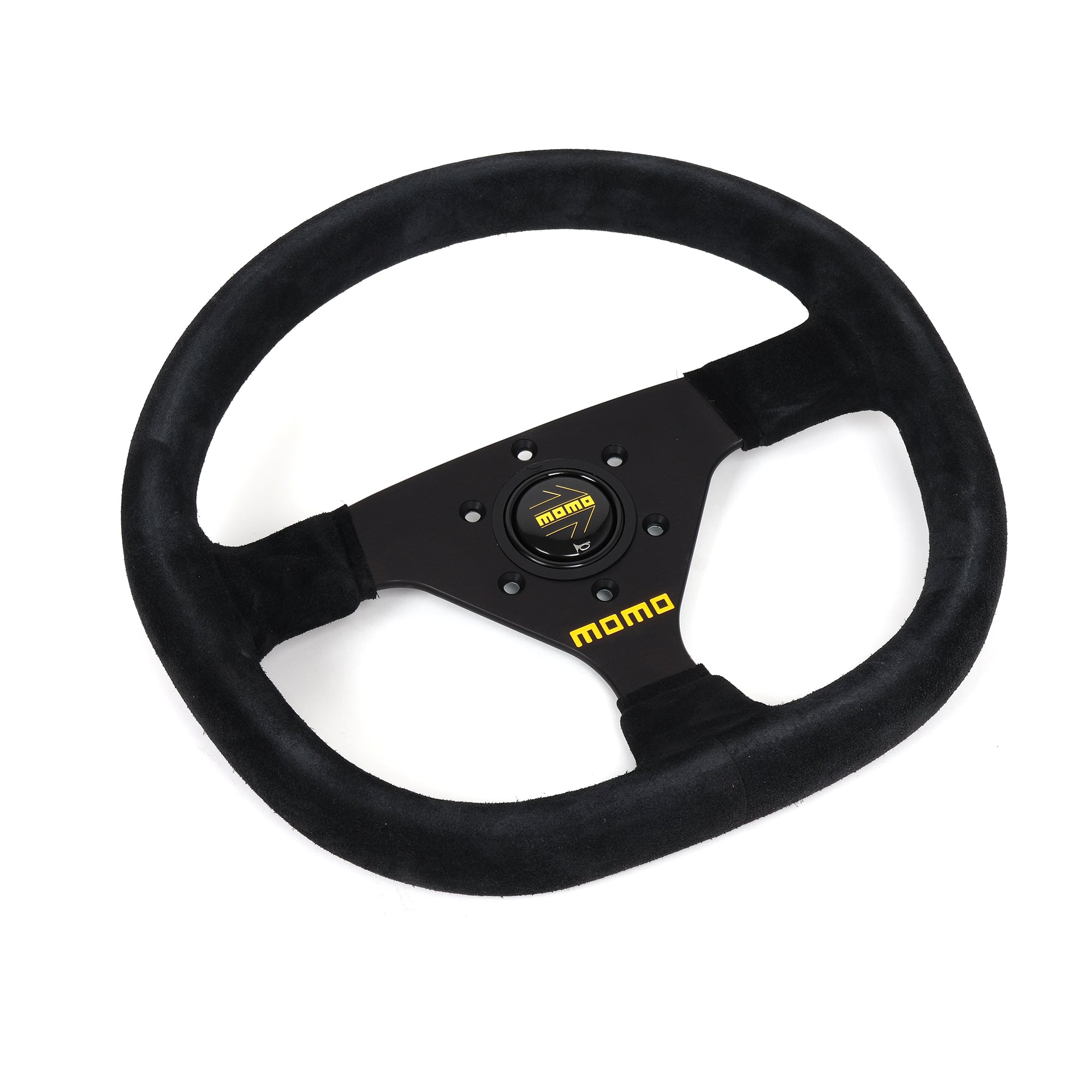momomomo☆ MOMO MOD.88 Black Suede Steering Wheel · Hybrid Racing