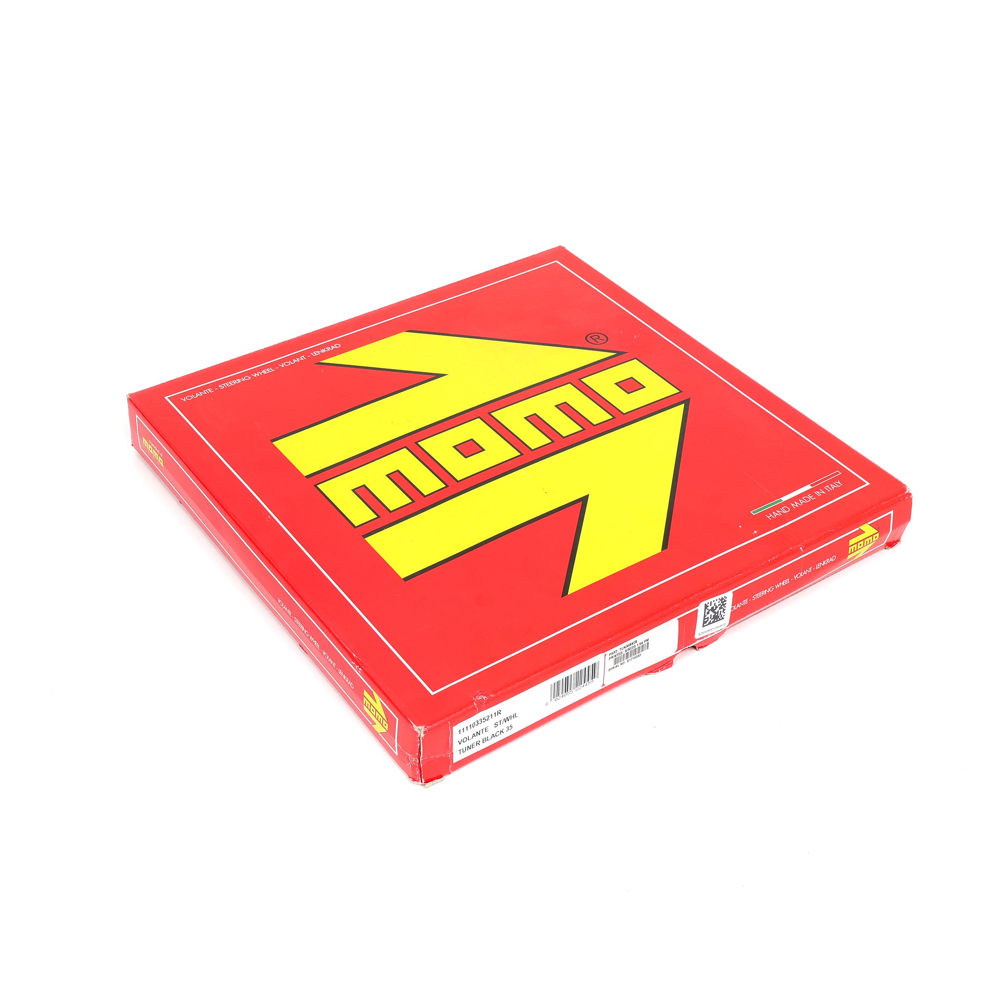 Momo Tuner Steering Wheel - Black Leather/Red Stitching