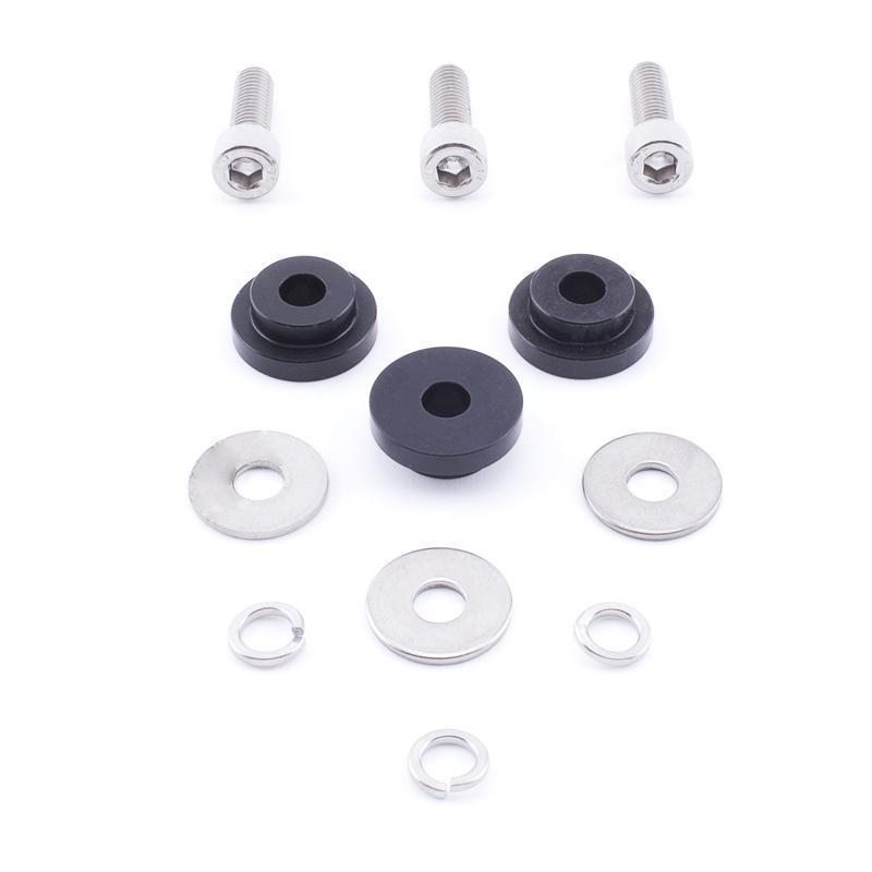 VMS Racing Short Throw Shifter Adapter + Base Plate Bushings For Honda Civic Si - Gunmetal Grey Aluminum