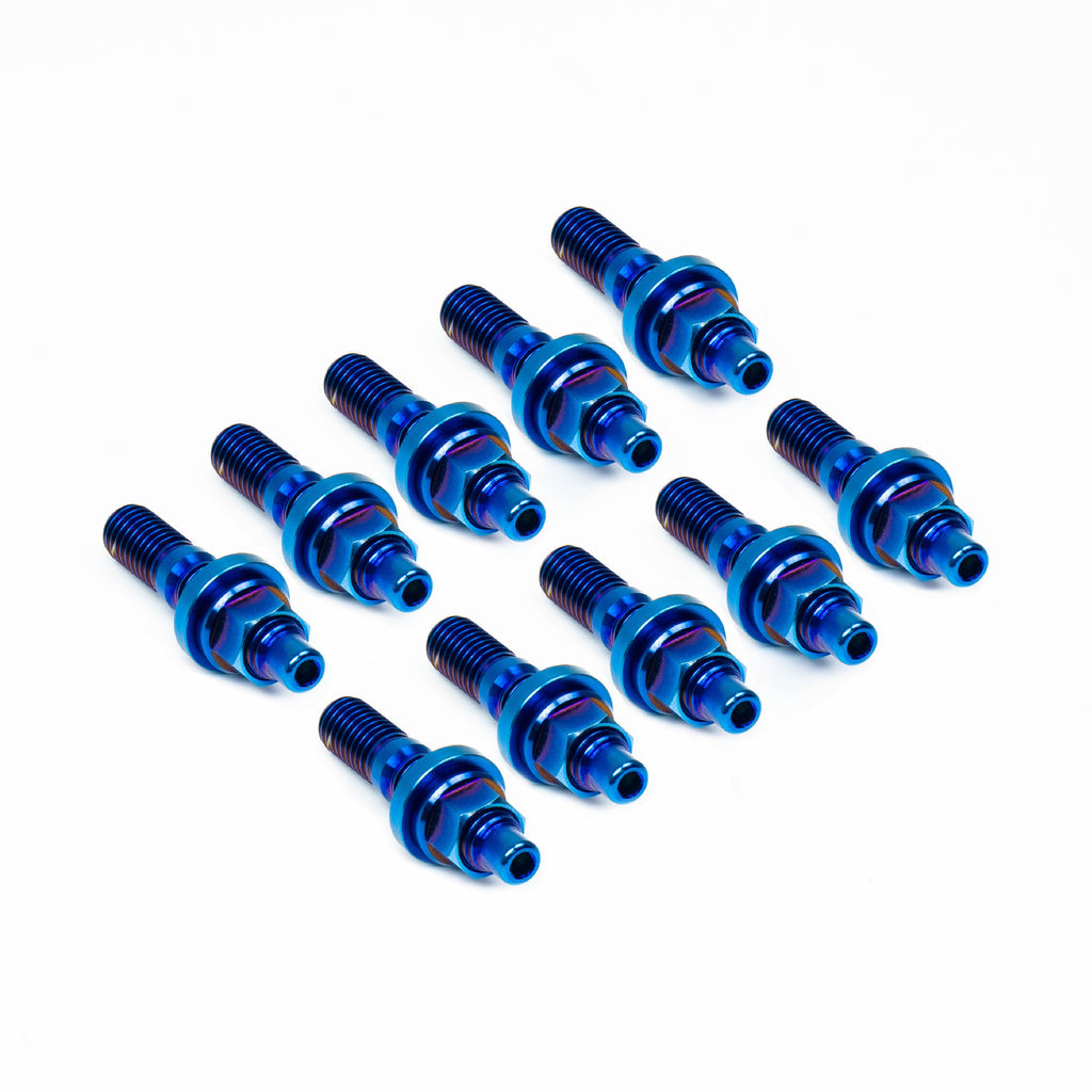 SpeedFactory Titanium Manifold Stud Kit, 6-Point Nuts 10pc