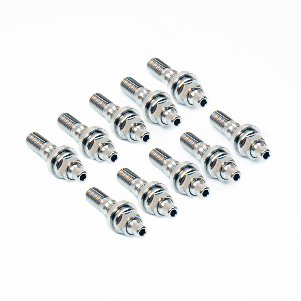 SpeedFactory Titanium Manifold Stud Kit, 6-Point Nuts 10pc